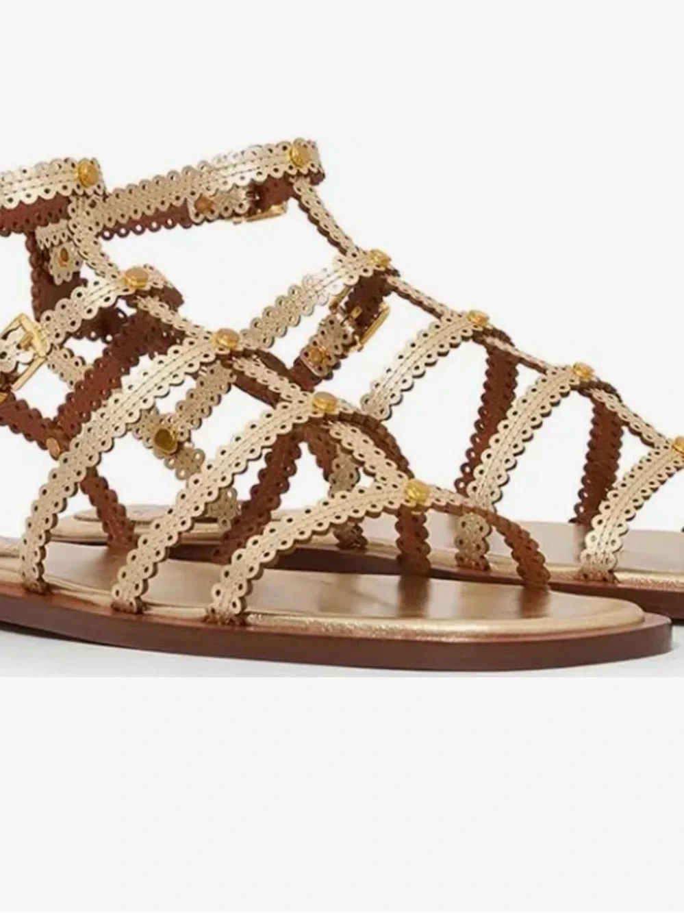 Zimmermann Women’s Beige Strappy Gladiator Sandals - Elegant Flat, new with tags